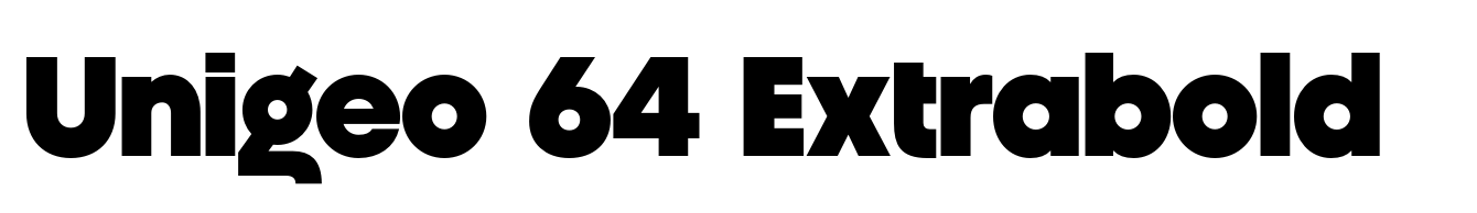 Unigeo 64 Extrabold